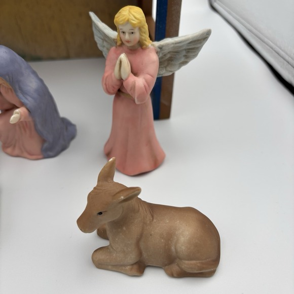 Jim‎ Shore Current Nativity Scene Ceramic 6 pc & Stable  Christmas Jesus Crèche - Picture 8 of 10